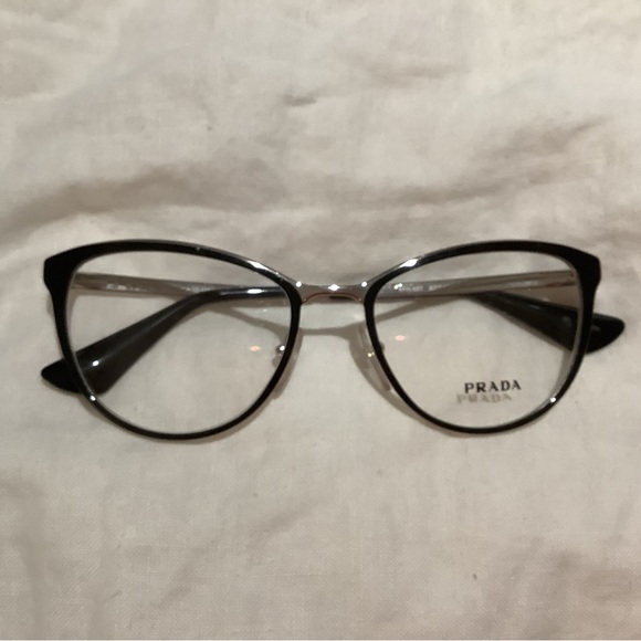 THIS WAS SOLD! TWO PRADA EYEGLASSES: Silver/Black and Gold/Rich Brown - Picture 7 of 8